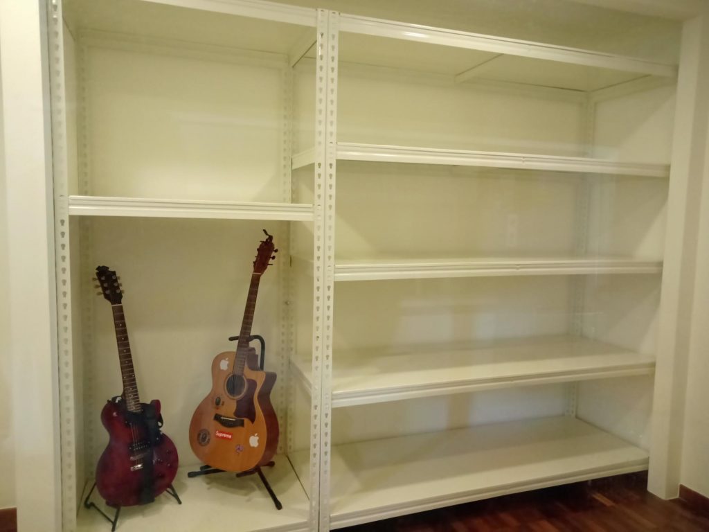 Boltless Rack SG, Storeroom Rack, Storage Rack, Shelving Bed Rack Shelving-for-Guitars-1-1024x768 Single Metal Boltless Rack  