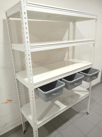 Shelving with drawers