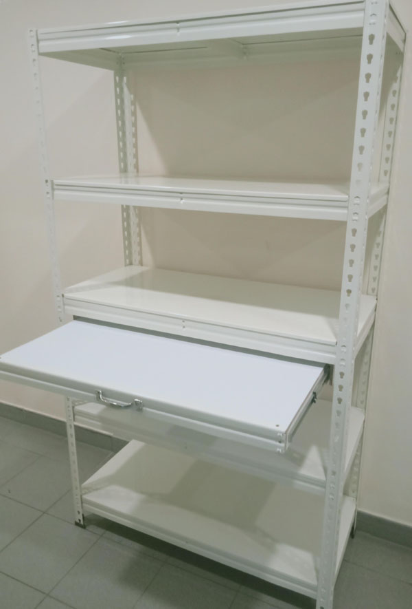 office rack with table