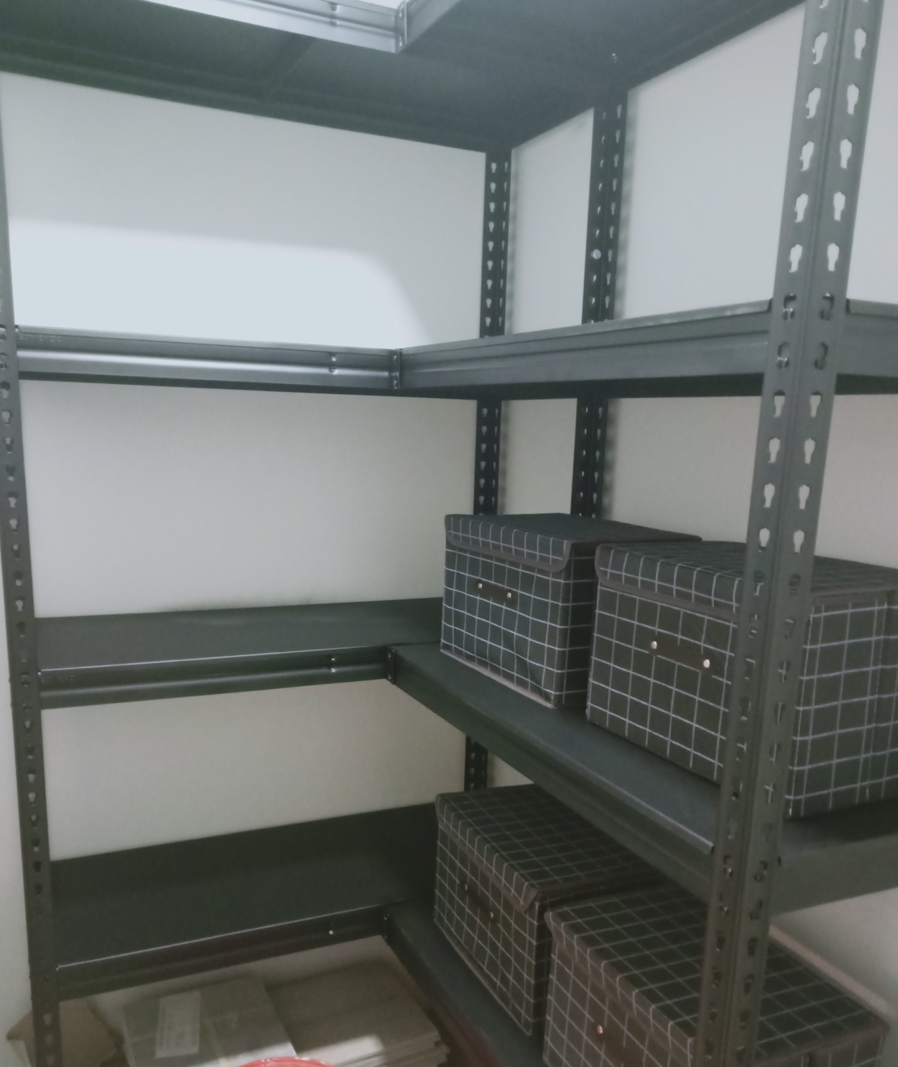  black-shelf-with-storage-boxes Black Shelving Series  