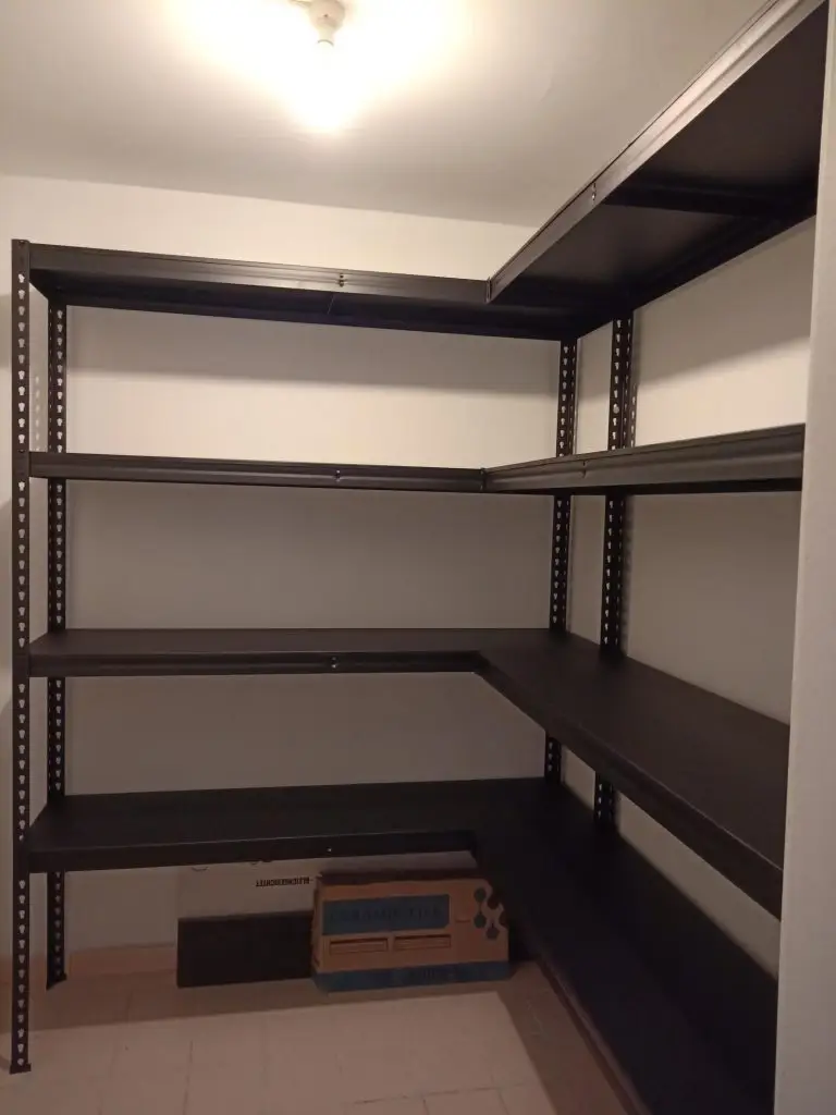 Boltless Rack SG, Storeroom Rack, Storage Rack, Shelving Bed Rack black-metal-racks-lshape-768x1024 Black Lshape | Ushape Racks  
