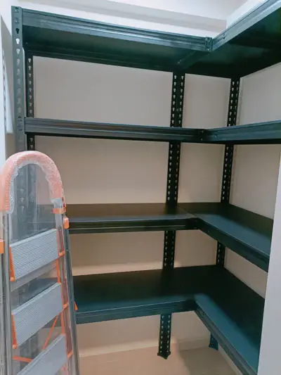 Boltless Rack SG, Storeroom Rack, Storage Rack, Shelving Bed Rack Black-lshape-metal-racks Storage Racks for Home Singapore  
