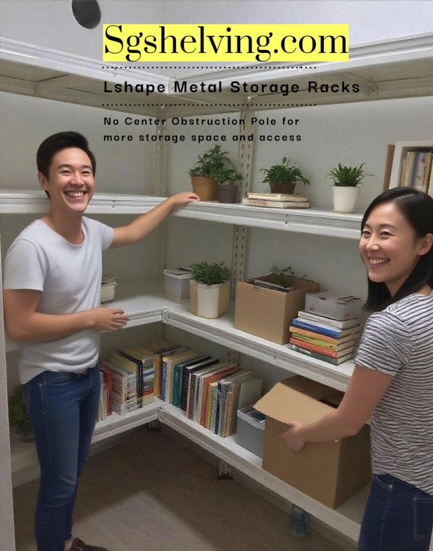Boltless Rack SG, Storeroom Rack, Storage Rack, Shelving Bed Rack lshape-boltless-metal-racks-with-satisfied-clients Lshape / Ushape Shelving  