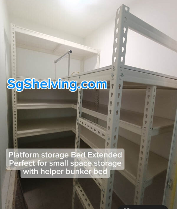 Boltless Rack SG, Storeroom Rack, Storage Rack, Shelving Bed Rack Helper-storage-bed-rack-extended-edited Platform Storage Bed Rack - Extended