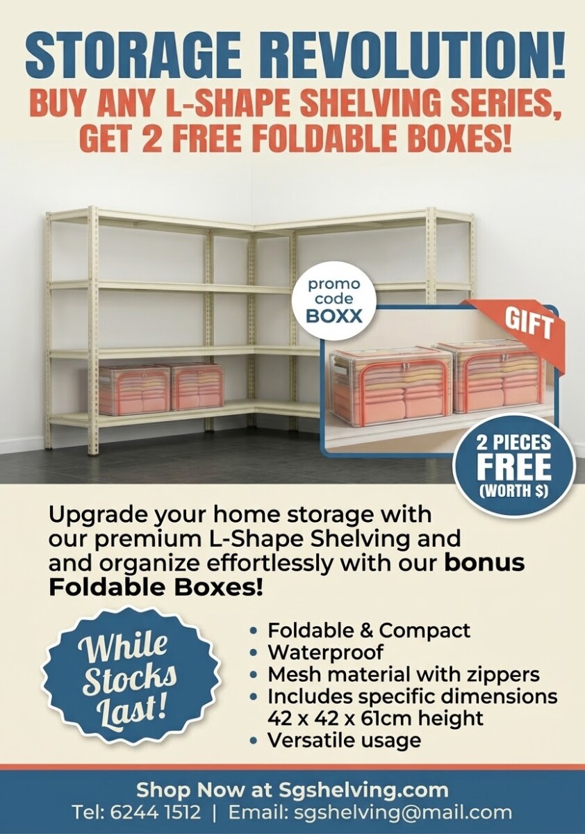 Boltless Rack SG, Storeroom Rack, Storage Rack, Shelving Bed Rack boltless-racks-promotion Boltless Rack Promotion  